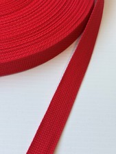 1 Inch RED Lightweight Poly Webbing, 10 continuous Yards