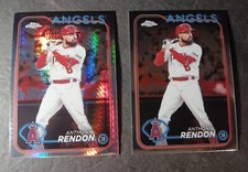 2024 Topps Chrome Anthony Rendon #61 Prism Refractor/Base Chrome #61 Angels