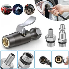 200PSI Tire Inflator Lock-on Air Chuck Dual-Jaw Compatible with Schrader Valve