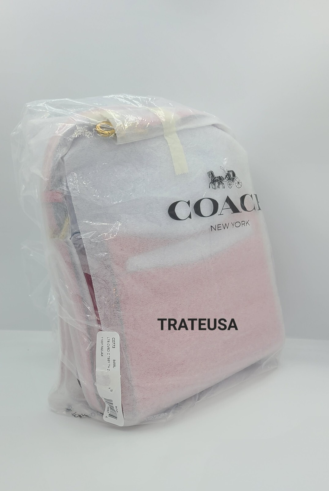 💘🎁NWT COACH TABBY TOP HANDLE 20 MIX LEATHER CROSSBODY BAG PINK TAFFY