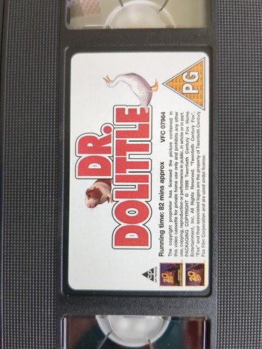 Doctor Dolittle VHS PAL Video 1999 Eddie Murphy 20th Century Fox - Picture 4 of 4