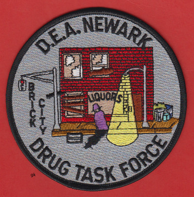 DEA NEWARK NEW JERSEY DRUG ENFORCEMENT TASK FORCE POLICE PATCH