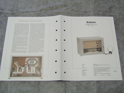 Schaltplan für Röhrenradio Radio Kaiser Contest DX1151 von 1956 Rundfunkmuseum