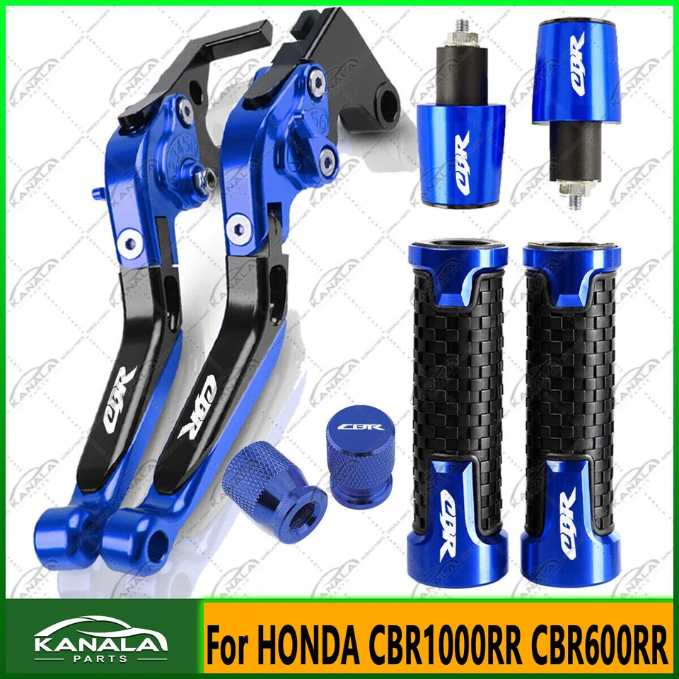 For HONDA CBR1000RR CBR600RR 4PCS CNC Handle Grips Cap Brake Clutch Levers Set - Imagem 4 de 4