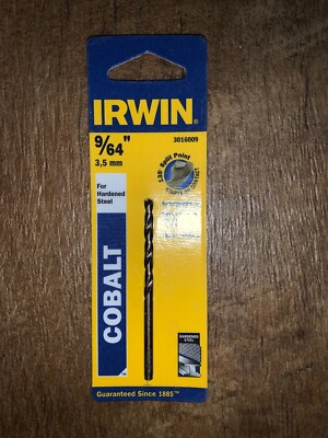 Irwin 3016009 9/64'' X 2-7/8'' Cobalt Drill Bit