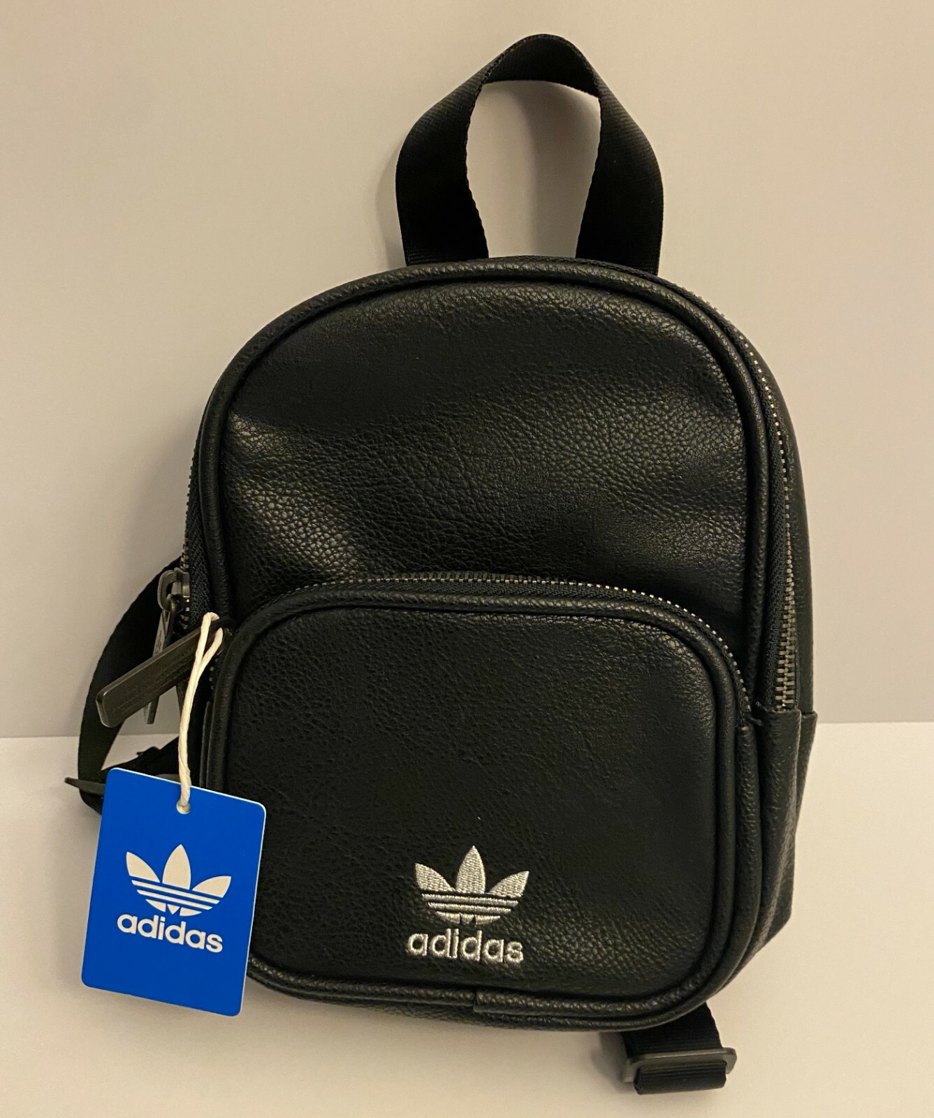 adidas faux leather mini backpack