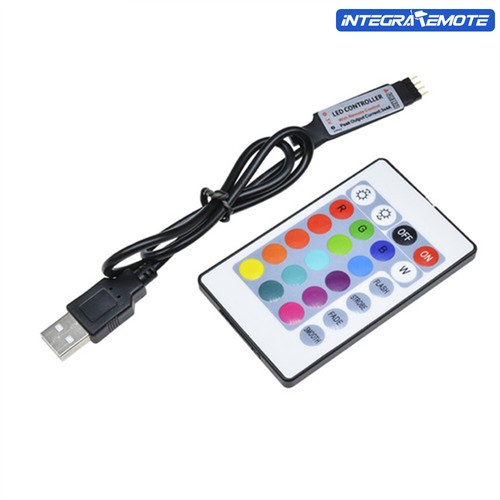 Controlador remoto USB tira de LED IR RF 24/17/3 llave para lámpara DC5V RGB 3528 5050 - Imagen 10 de 15