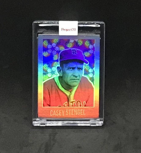 2021 Topps Project 70~1970 Casey Stengel 🌈 Rainbow Foil By Ron English 08/70