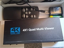 4K HDMI Multi-Viewer 4x1 HDMI Quad Screen Multiviewer 4 in 1 Seamless Switch+IR