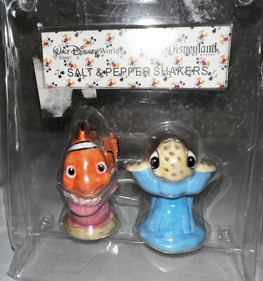 Walt Disney Salt Pepper Figurines Finding Nemo Squirt Turtle Coral Fish