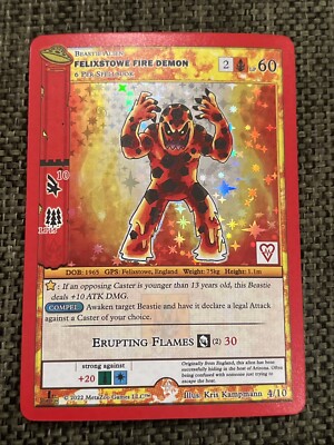 2023 MetaZoo x Revive UFO Felixstowe Fire Demon 4/10 Non Redeemable Promo Holo