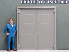 1/24 1/25 Scale Double Swinging Door - For loading dock/warehouse/shop diorama