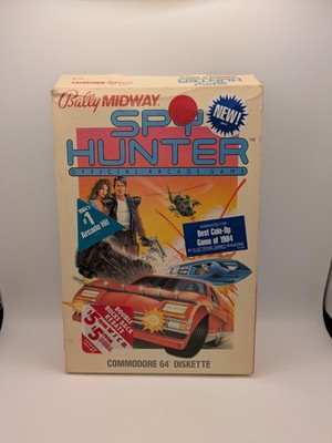 Spy Hunter Commodore 64 C64 Complete In Box Bally Midway Sega Diskette Rare
