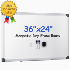 Magnetic White Board Kit for Wall 36 X 24 1 Dry Eraser 2 Multicolor Markers