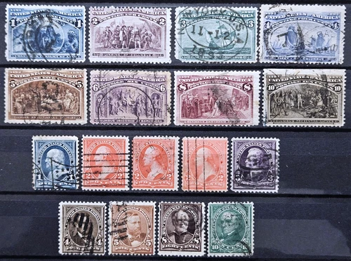 US Stamp Collection 1893-1894 Lot of 17 Scott # 230/258 Used