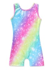 Leotards for Girls Gymnastics Dance 4t 5t Toddler Girl Biketards Rainbow Shin...