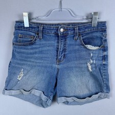 Universal Thread Boyfriend Shorts Size 29 Low Rise Distressed Medium Wash Blue