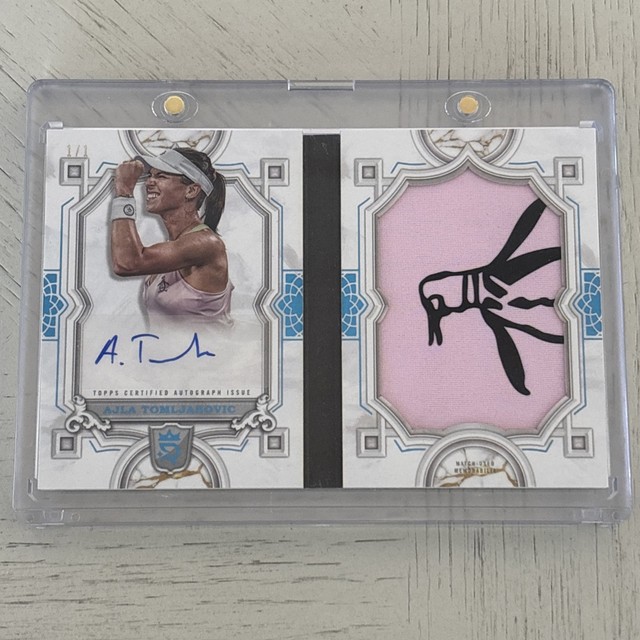 2024 Royalty Collection Ajla Tomljanovic Match Used LOGO Patch Auto Booklet 1/1