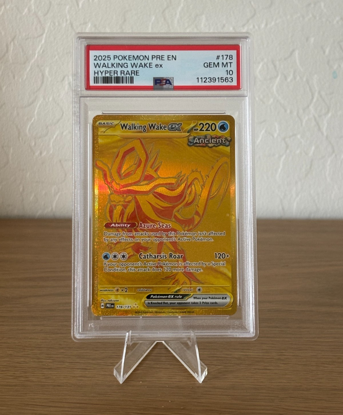 Walking Wake ex 178/131 Sv: Prismatic Evolutions Holo PSA 10