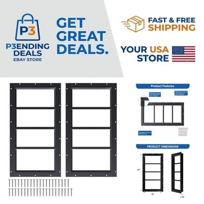 Versatile 2-Pack Shed Windows 10x23    Ideal for Playhouses and Chicken Coops
