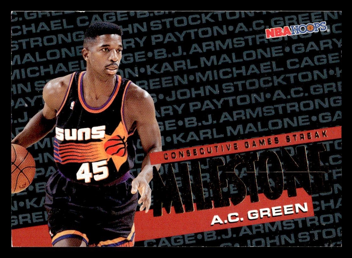 1995-96 Hoops #210 A.C. Green Milestone Consecutive Games Streak