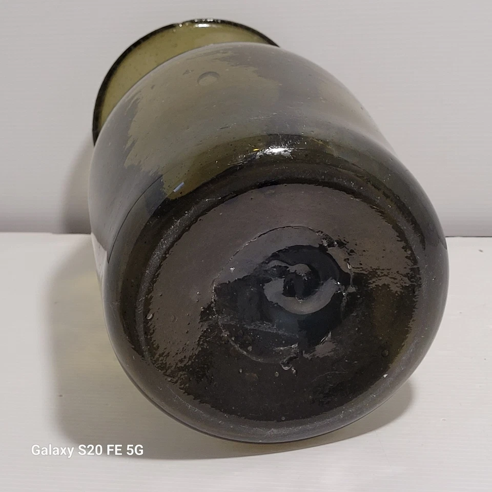 Grand Bocal Bouteille A Truffe Verre Soufflé Ancien 19ème - Photo 4/4