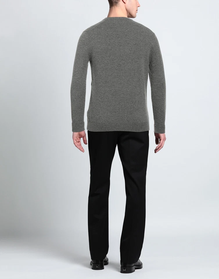 RRP€480 BALLANTYNE Jumper IT54 US44 XXL Cashmere Blend Argyle Thin Knit Melange - Image 2 of 4