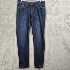 Banana Republic Jeans Womens 26/2 Blue Girlfriend Jean Dark Wash Stretch Denim