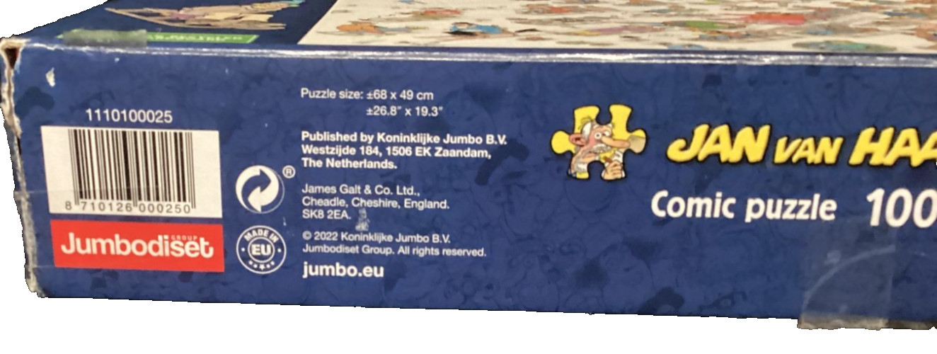 Jumbo 1000 pc. It's all going Downhill, Jan Van Haastern 2022 jigsaw puzzle BOX thumbnail 4