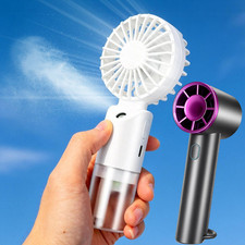 Portable Handheld Turbo Fan with Ice Cooling Speed 1-100 Sprayer Adjustable US