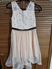 NWT Sequin Hearts Girls Dress Pink Dress With Flowers Size 14