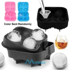 ICE Balls Maker Round Sphere Tray Mold Cube Whiskey Ball Food Grade Silicone