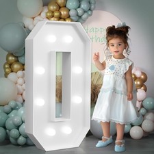 Light-up Marquee Numbers: 3ft LED for Birthday Party Decor - Choose Your Color 
