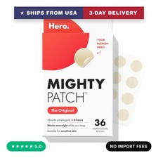 Mighty Patch Hero Cosmetics Original Nighttime Acne Pimple Patches, 36 Ct