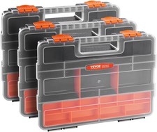 3 Pack Small Parts Organizer Box 21 Compartments Hardware Storage Case