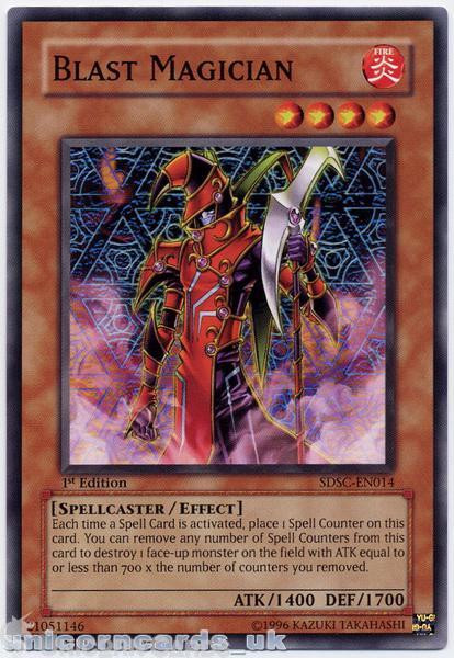 SDSC-EN014 Blast Magician 1st edition Mint YuGiOh Card
