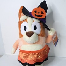 Bluey Bingo Witch Hat Plush Halloween Stuffed Animals New Large 19" Greater