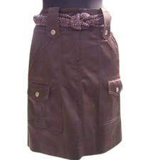 Cache Expresso Satin Evening Day Skirt New Tab Belt Loop Front Pocket NWT 118