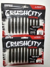 RAPALA ' CRUSH CITY ' NED BLT ' Green Pumpkin Blue ' 3" - 10 PCS ' LOT OF 2 '