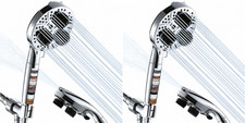 9-Spray Handheld Filtered Shower Head w/ Massage Function, Removes Chlorine 2 PK