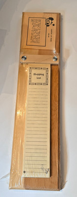Vintage Cabin Craft Wooden Shopping List Board NOS New Sealed  22''