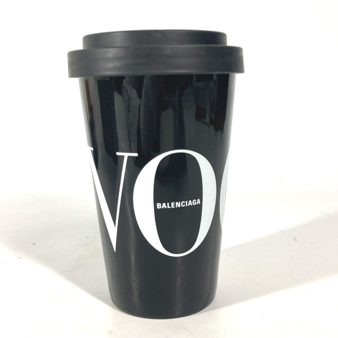 Balenciaga Vogue Logo Cup With Lid Tableware Interior Tumbler Pottery Black thumbnail 2