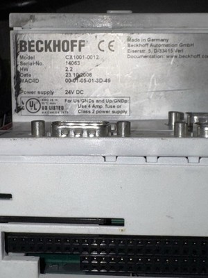 Beckhoff CX1001 0012 System Embedded CPU Grundmodul mit CX1000 N000