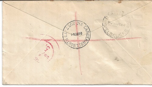 AUSTRALIA 10/- AND £1 ON REG CAMBERWELL NORTH FDC SG 358-359 REF 2530 - Picture 2 of 2