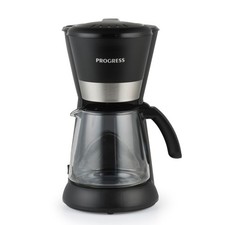 Progress Filter Coffee Machine 1.5 L Glass Carafe Auto Shut-Off, 1080 W, Black