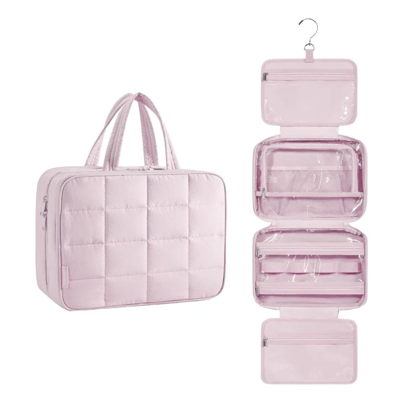 hanging travel toiletry and cosmetic organizer bag