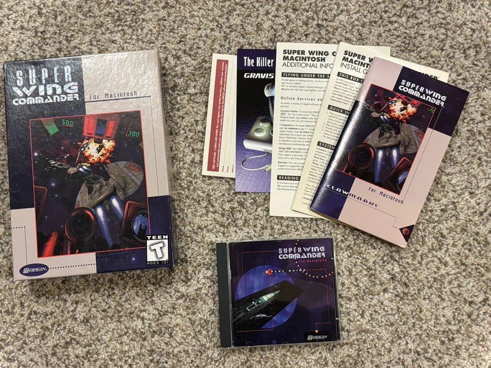 Super Wing Commander (Origin, 1995) Macintosh Mac Big Box Space Sim Complete - Image 3 of 4