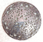 Antique Set of 6 Webster Sterling Silver Overlay on Glass 3" Coasters. — photo 6