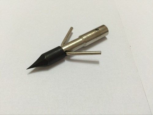 3PK JIEXI HWYP 350 Grain Arrow Tips Arrow heads for OD 8.0mm Bow Fishing Arrows - Picture 3 of 6