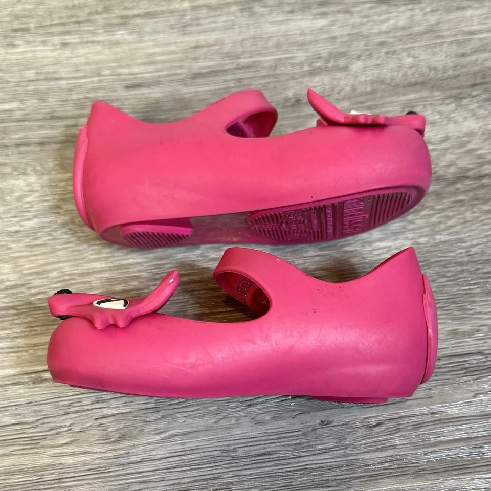 Mini Melissa Ultragirl Flats Mary Jane Shoes Toddler Girls Size 5 Pink Fox - Image 4 of 4